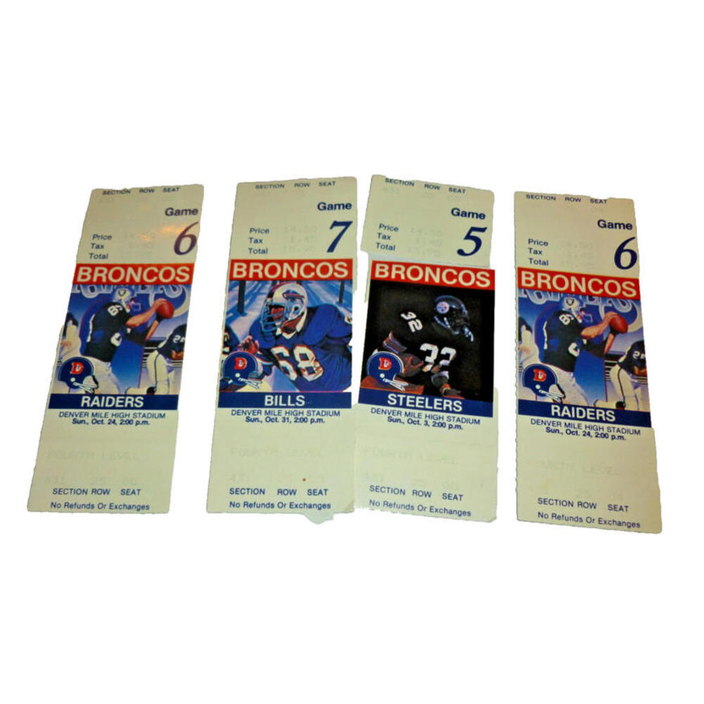 DENVER BRONCOS TICKET Stubs Raiders October 24th 2010